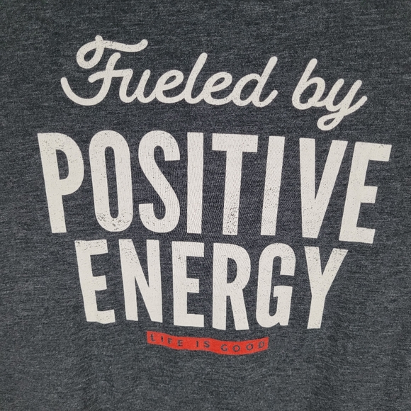 LIFE IS GOOD | "Fueled By Positive Energy" classic fit short sleeve tee t-shirt - Picture 2 of 4